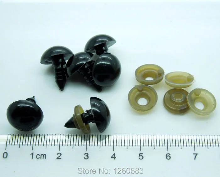 14mm שחור בטיחות העיניים / פלסטיק דול העיניים בעבודת יד אביזרי דוב בובה חיה בובות עושה - 50 זוגות/הרבה - 1