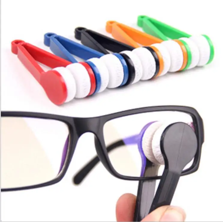 1PC Muilti-צבע עיניים משקפיים עדשות מברשת ניקוי משקפיים שואב נייד מעשי רב תכליתי דו צדדי Eyewear לנגב - 1