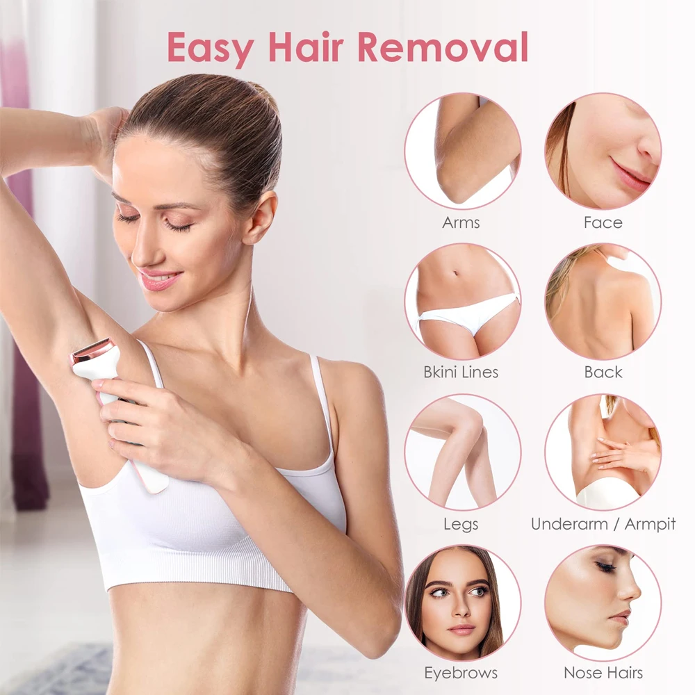 גילוח Epilator עבור נשים ביקיני גוזם שיער ללא כאבים גילוח על הפנים הגבה זקן היד הרגל השחי הגוף הסרת שיער - 1