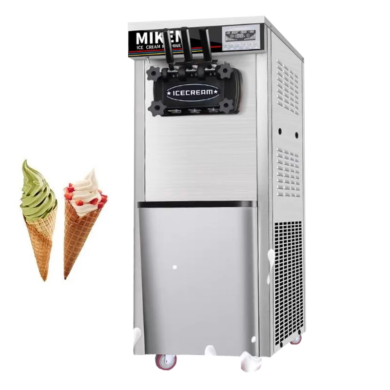 3 טעמים רכים גלידה מכונת מסחרי גלידה יצרני פלדה אל חלד גלידה ביצוע Machine 1600W - 1