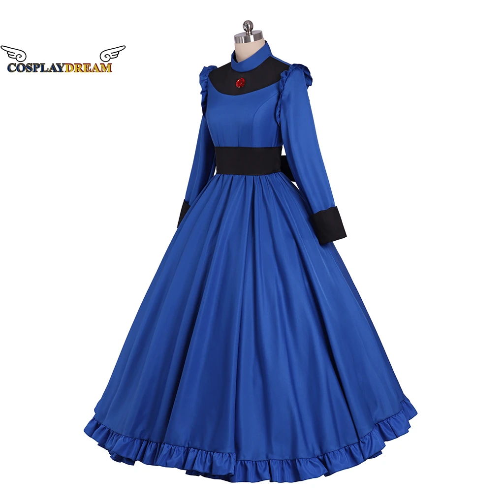 יובאבא תחפושות קוספליי יובאבא Cosplay כחול שמלת מסיבת ליל כל הקדושים תלבושת בהתאמה אישית למבוגרים בציר שמלה - 1