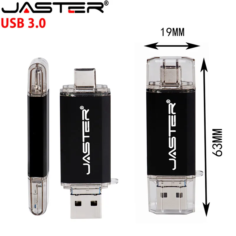ג ' סטר ניו 3 ב-1 OTG (אנדרואיד&USB & Type_C) USB 3.0 flash drive מתכת מותאם אישית עט כונן 64GB 32GB 16GB 8GB 4GB מתנות לחתונה - 1