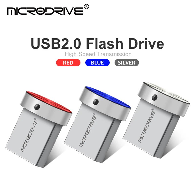 חדש סופר מיני 32GB Pendrive מתכת USB Flash Drive 64GB 16GB 128GB 256GB עט כונן USB 2.0 זיכרון דיסק U השתלמות Usb - 1