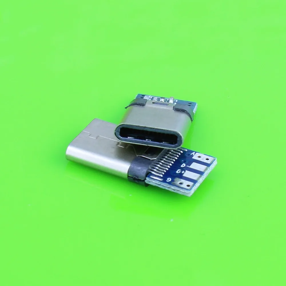 DIY 24pin USB 3.1 Type C USB-C זכר ריתוך הלחמה מחבר תקע מסוג SMT - 1
