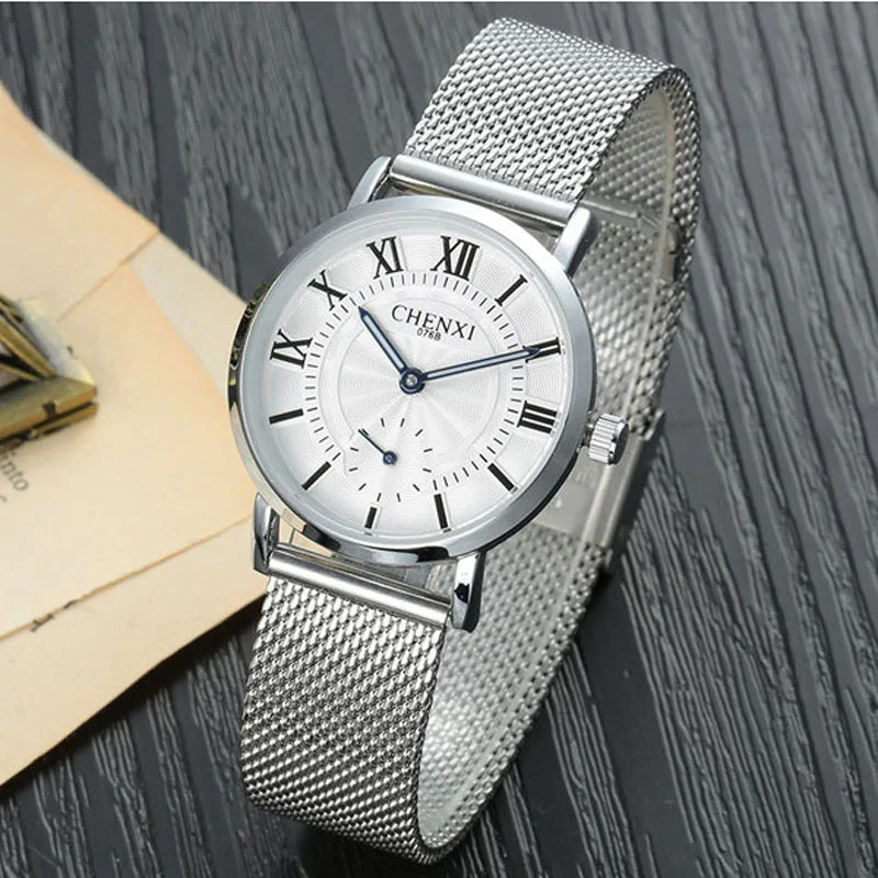 Relogio Feminino 2023 חם מכירה CHENXI לצפות בנשים פשוטה שעונים נירוסטה רשת חגורת קוורץ שעוני יד נשים המתנות הטובות ביותר - 1