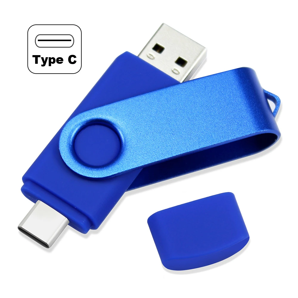 שחור כחול ירוק אדום 64G מסתובב סוג C USB2.0 כונן הבזק מסוג USB במהירות גבוהה חם למכור מחשב נייד USB Flash Drive - 1
