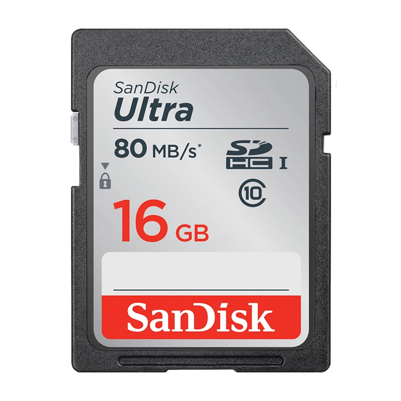 כרטיס זכרון SanDisk Ultra SDHC כרטיס SD 16GB C10 80MB/s מהירות קריאה UHS-אני Full HD מצלמה מצלמת וידאו (SDSDUNC-016G-ZN6IN) - 1