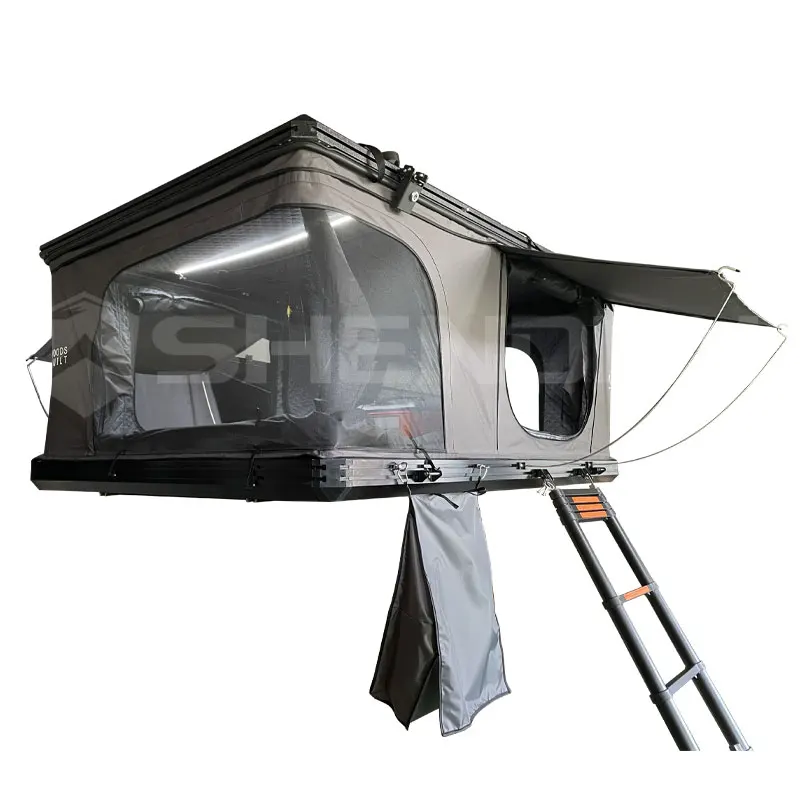 העיצוב החדש גג המכונית גג האוהל קשה מעטפת אלומיניום 1-2 אדם מתקפל לקמפינג הביתן casa de campaña 네이처하이크 텐트 - 1