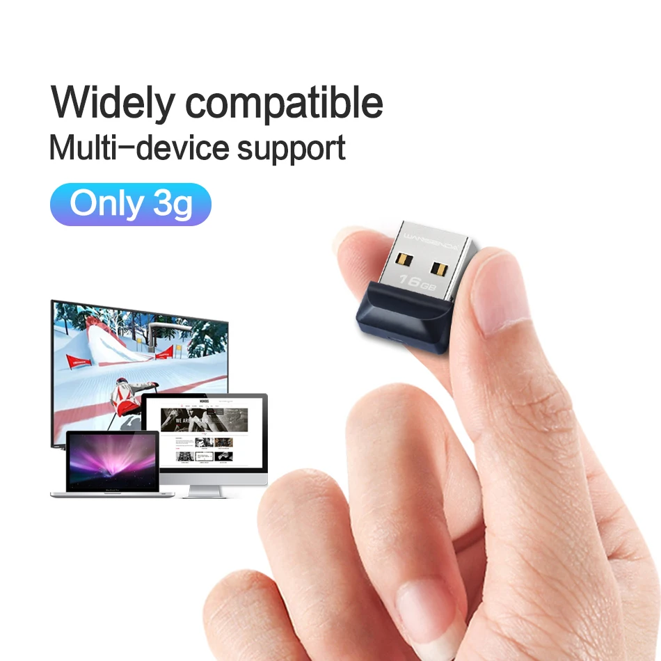 חם WANSENDA USB כונן הבזק USB 2.0 כונן עט 64GB 32GB 16GB מיני Pendrive 8GB 4GB מקל זכרון USB פלאש כונן - 1