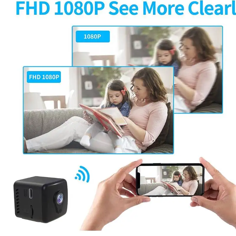 2022 מיני Wifi מעקב מצלמה באיכות גבוהה קטנים מצלמות HD 1080P וידאו הקלטה מגנטי מצלמת וידאו - 1