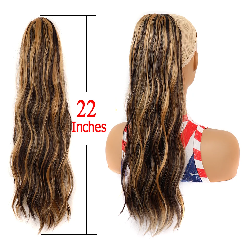 Alileader סינטטי הקוקו הארכת שיער מזויף שיער זנב מסולסל לעטוף את הקוקו הרחבה עבור נשים - 1