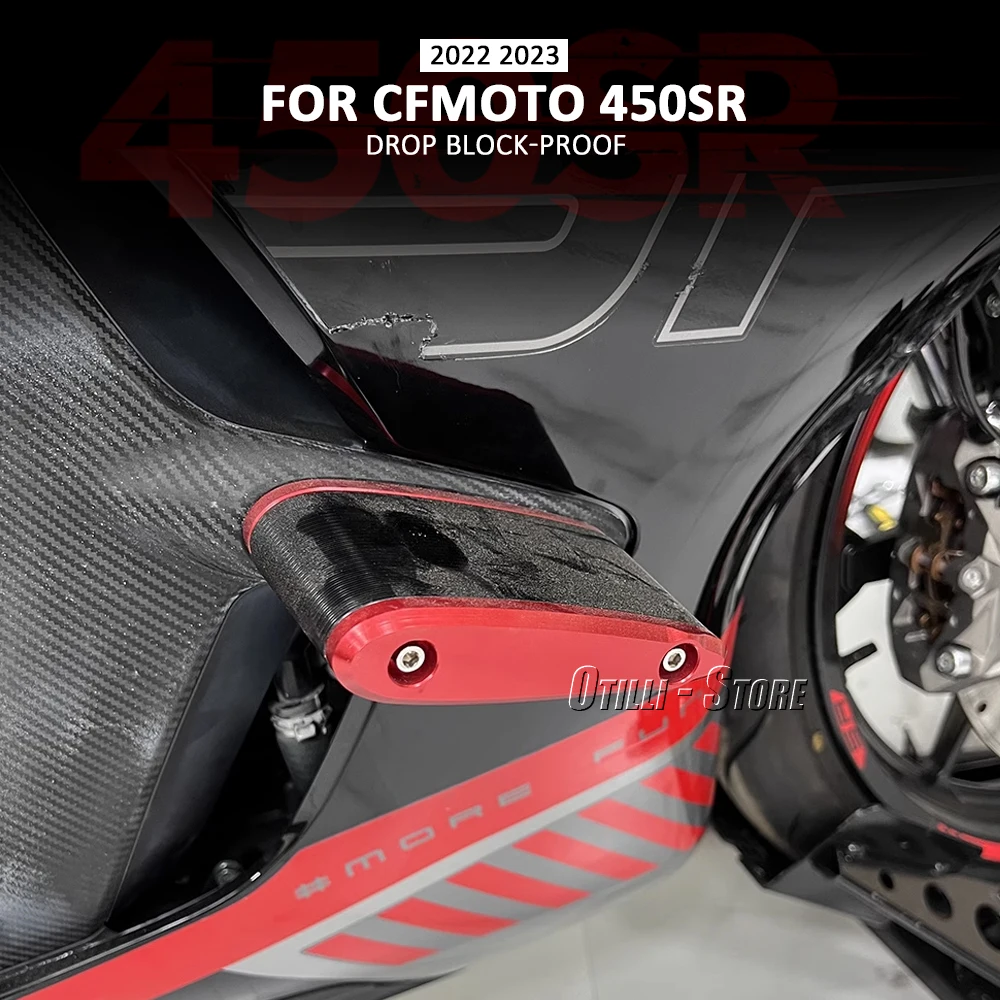 אלומיניום חדשה אופנוע מסגרת המחוון ליפול מגן נגד התרסקות הכדור מנוע Crash Pad על CFMOTO 450 SR 450SR 450sr 2022 2023 - 1