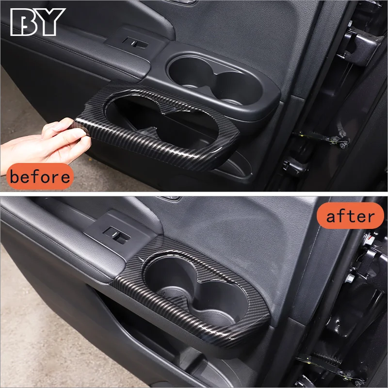 עבור הונדה פיילוט/דרכון 2016-2023 ABS הרכב סטיילינג הדלת האחורית מחזיק כוסות מסגרת כיסוי דקורטיבי מדבקה הפנים המכונית אביזרים - 1