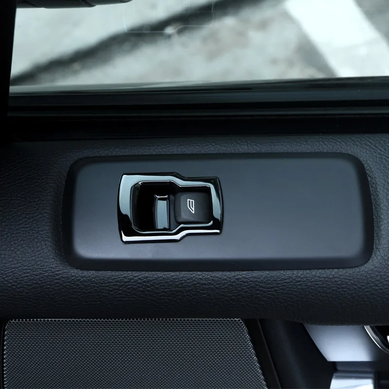 שחור מבריק חלון המכונית להרים מתג כפתור הכיסוי לקצץ לנד רובר דיסקברי 4 LR4 2010-2016 עבור רובר ספורט 2009-2013 - 1