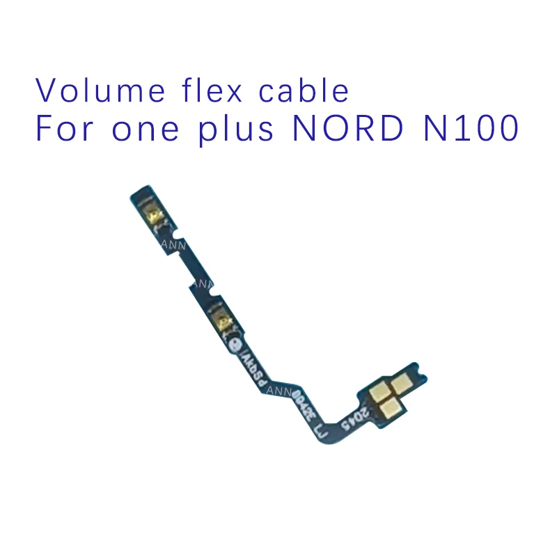 עוצמת הכוח להשתיק להגמיש כבלים עבור OnePlus 1+ Nord N100 להגמיש N100 על כוח, נפח למעלה למטה לצד לחצן להגמיש סרט - 1