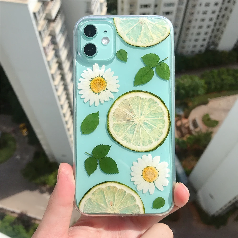 לימון אמיתי Shockproof מגן מקרה עבור iPhone 14 Pro מקס 13 12 חמוד קיץ פירות פרחוני טלפון סלולארי כיסוי אחורי עבור בנות - 1