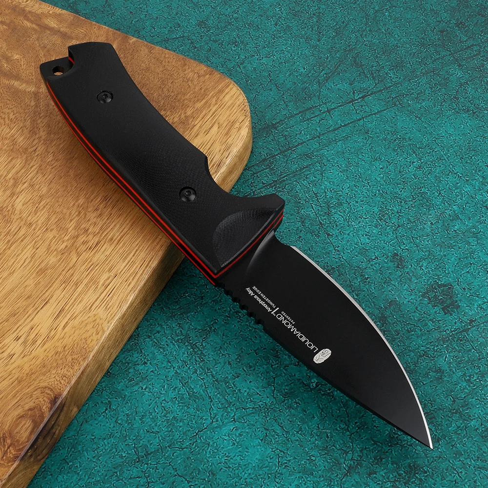 קבוע פלדת להב הסכינים, G10 VG10, ידית חיצונית הגנה עצמית סכינים, קמפינג, טקטי, צבאי, להישרדות, ציד - 1