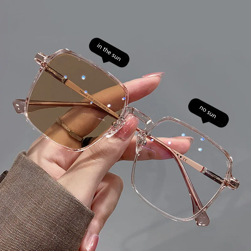Zilead Photochromic קוצר ראיה משקפיים נשים האולטרה נגד אור כחול לנקות HD ראייה, משקפיים בצבע רואי Eyewear - 1