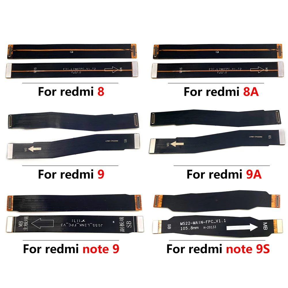 50Pcs，הראשי המקורי לוח לוח האם מחבר לוח להגמיש כבלים עבור Xiaomi Redmi 8 / 8A / 9 / 9A / הערה 8T 6 7 8 9 Pro 9 - 1