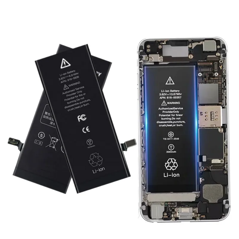 100% מקוריים שבב IC סוללה עבור iphone X 6 6 7 7PLUS 8 8PLUS החלפת סוללות עבור apple iphone 4 4S 5 5S 6 6sPlus - 1