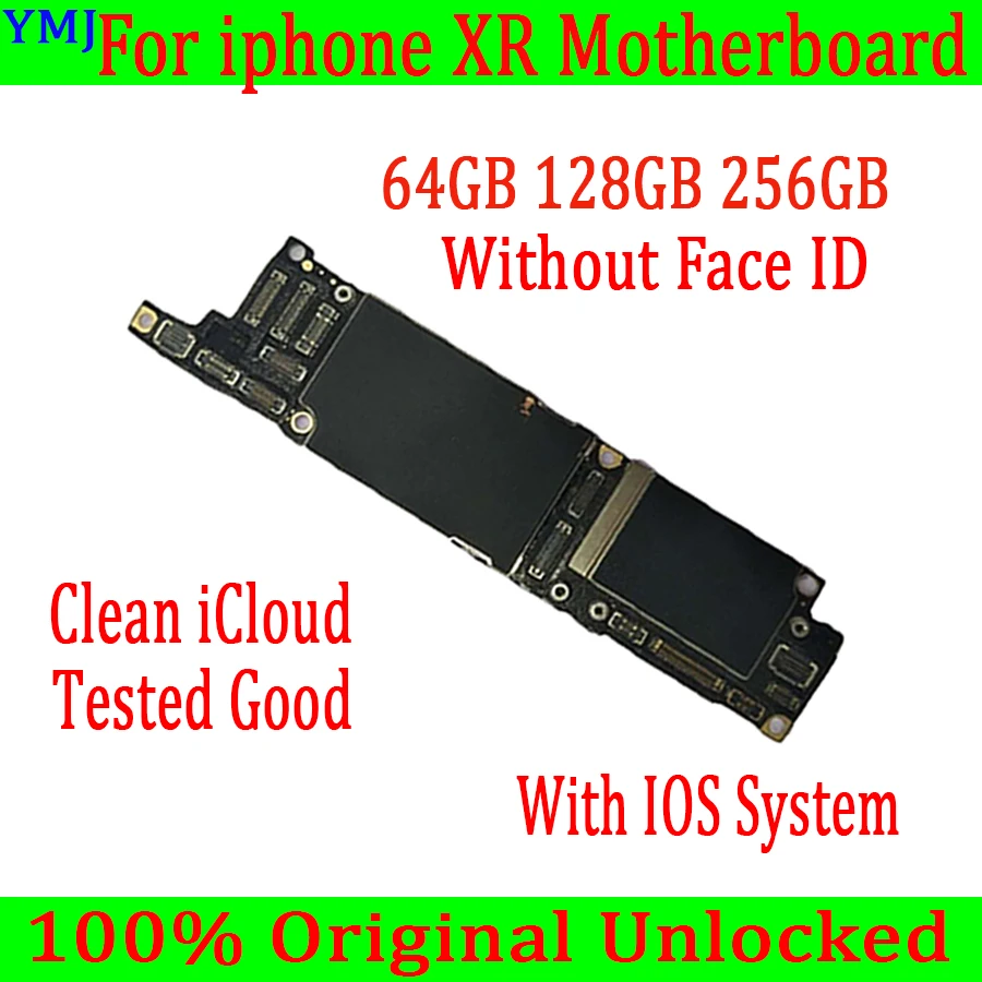 עדכון התמיכה&4G LTE Mainboard עבור IPhone XR 100% נבדק האם בחינם Icloud המקורי סמארטפון עם/בלי פנים ID לוגיים - 1
