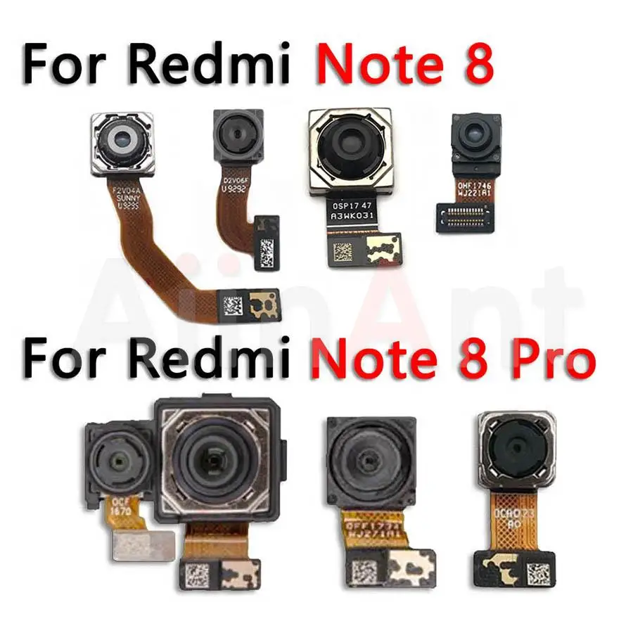 המקורי קטן, מצלמה קדמית להגמיש עבור Xiaomi Redmi הערה 8 8A Pro Plus מאקרו עומק רחב העיקרית גדול בחזרה מצלמה אחורית להגמיש כבלים - 1