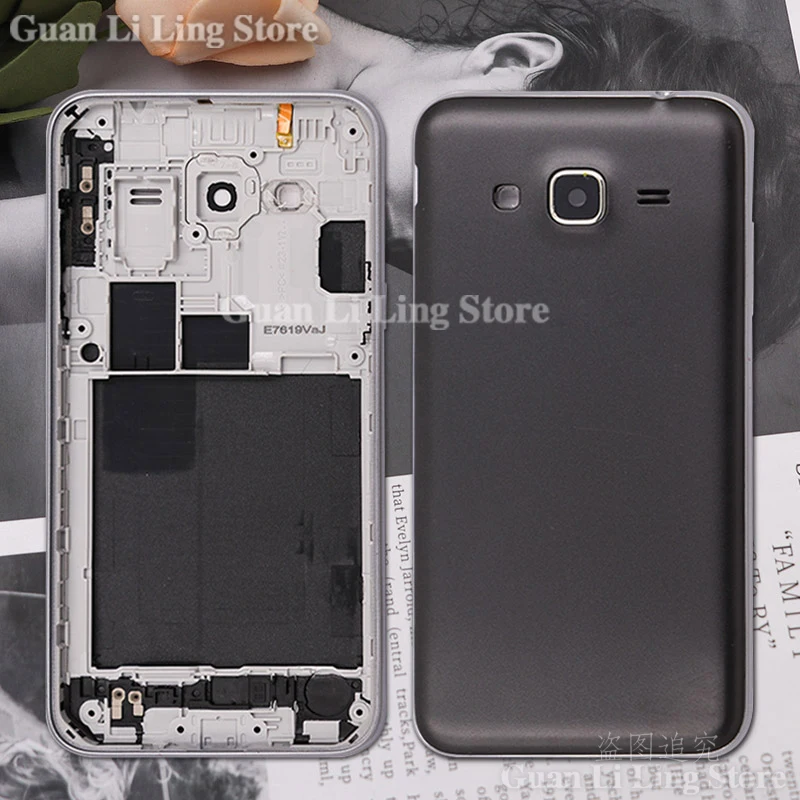 10PCS עבור Samsung Galaxy j-7 J5 2015 J500 J500F J700 J700FN התיכון מסגרת מארז הסוללה כיסוי אחורי הדלת האחורית דיור מקרה Replac - 1