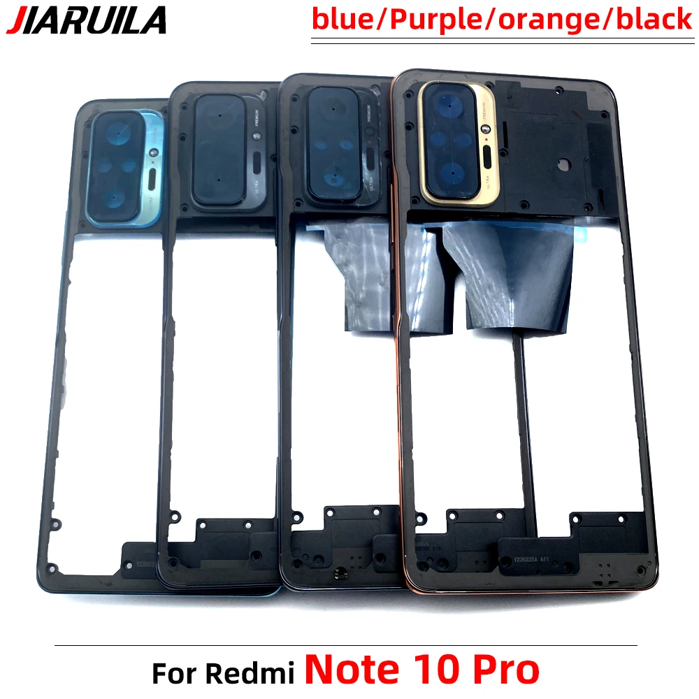 מקורי חדש Xiaom Redmi Note 10 Pro התיכון מסגרת לוח בלוחית לוח מסגרת עם הצד כפתור תיקון חלקי חילוף - 1