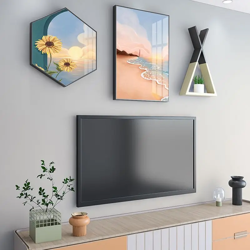 הסלון החדש בטלוויזיה רקע קישוט קיר ציור אור יוקרה בסגנון הביתה ציור יצירתי חדר האוכל הקיר תלוי ציור - 1