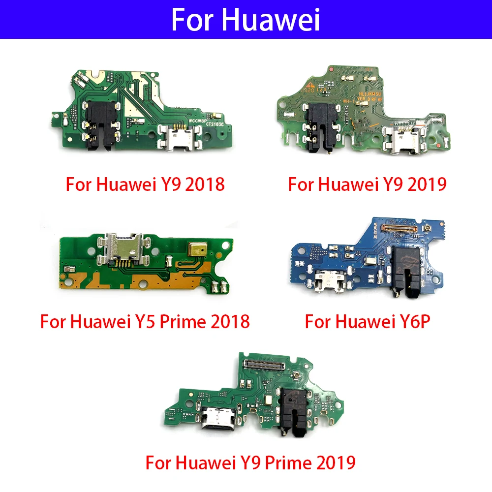 10Pcs USB לטעינה יציאת Dock מטען מחבר לוח להגמיש כבלים עבור Huawei Y5 Y6 Y7 Y9 ראש 2017 2018 2019 Y6P Y6s Y7P Y8P Y9s - 1