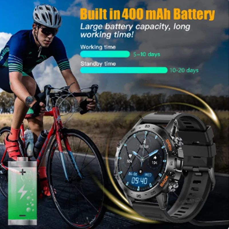 עבור Samsung Galaxy A90 5G/SM-A908/A9080 Meizu E3 1.39 אינץ מסך גדול שעון חכם גברים, נשים, 2023Health שעוני יד Smartwatch - 1