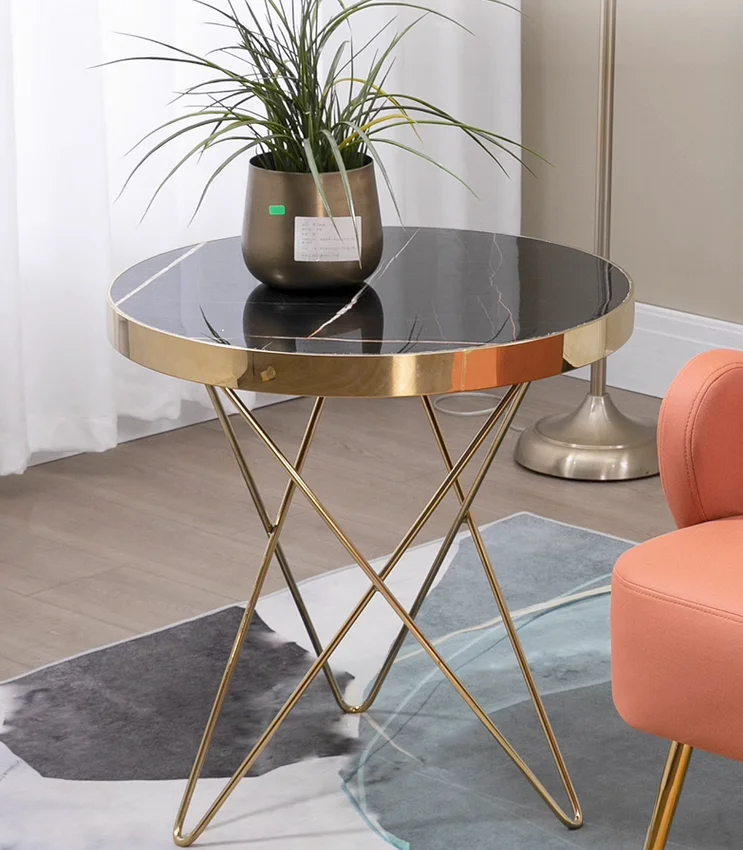 ספה, שולחן צד, שולחן קפה קטן, פשוט, שולחן צד, מיני שולחן, סקי נורדי מיני שולחן עגול - 1
