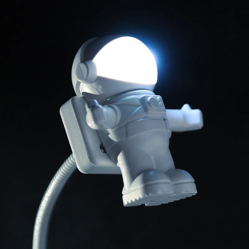 USB מנורת לילה LED אסטרונאוט המנורה מנורת שולחן גמיש LED מנורת הלילה 5V קריאה שולחן אור איש החלל קישוט מנורה למחשב נייד - 1