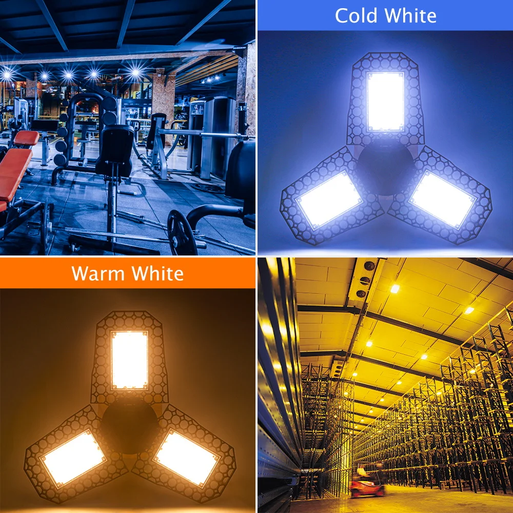 40W 60W 80W נורת LED עיוות מנורת מוסך E27 LED אור גבוה מפרץ אור תקרת LED גדול כוח מפעל מחסן תאורה 2835 - 1