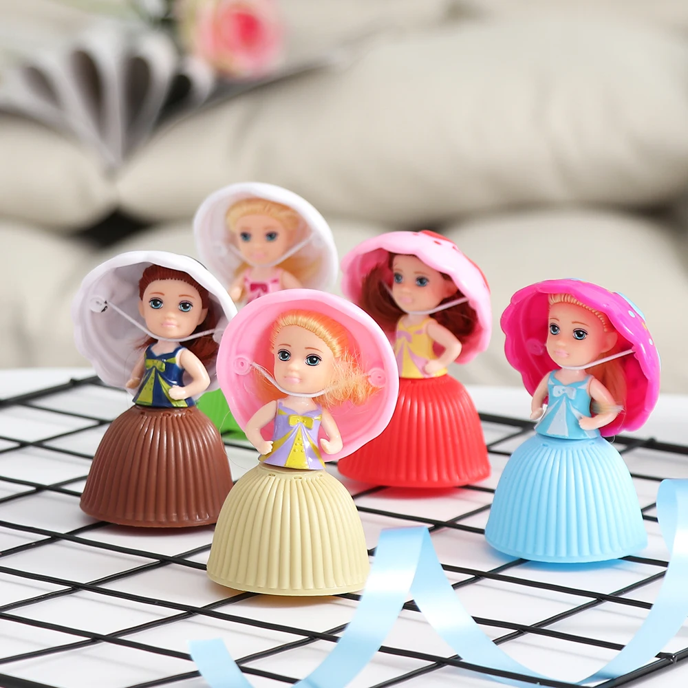 1PC ילדים צעצועים מקסימה העוגה הנסיכה מיני קריקטורה הבובה הפך ריחניים לשחק הבית קסם חמוד עוגת בנות צעצועים צבע אקראי - 1