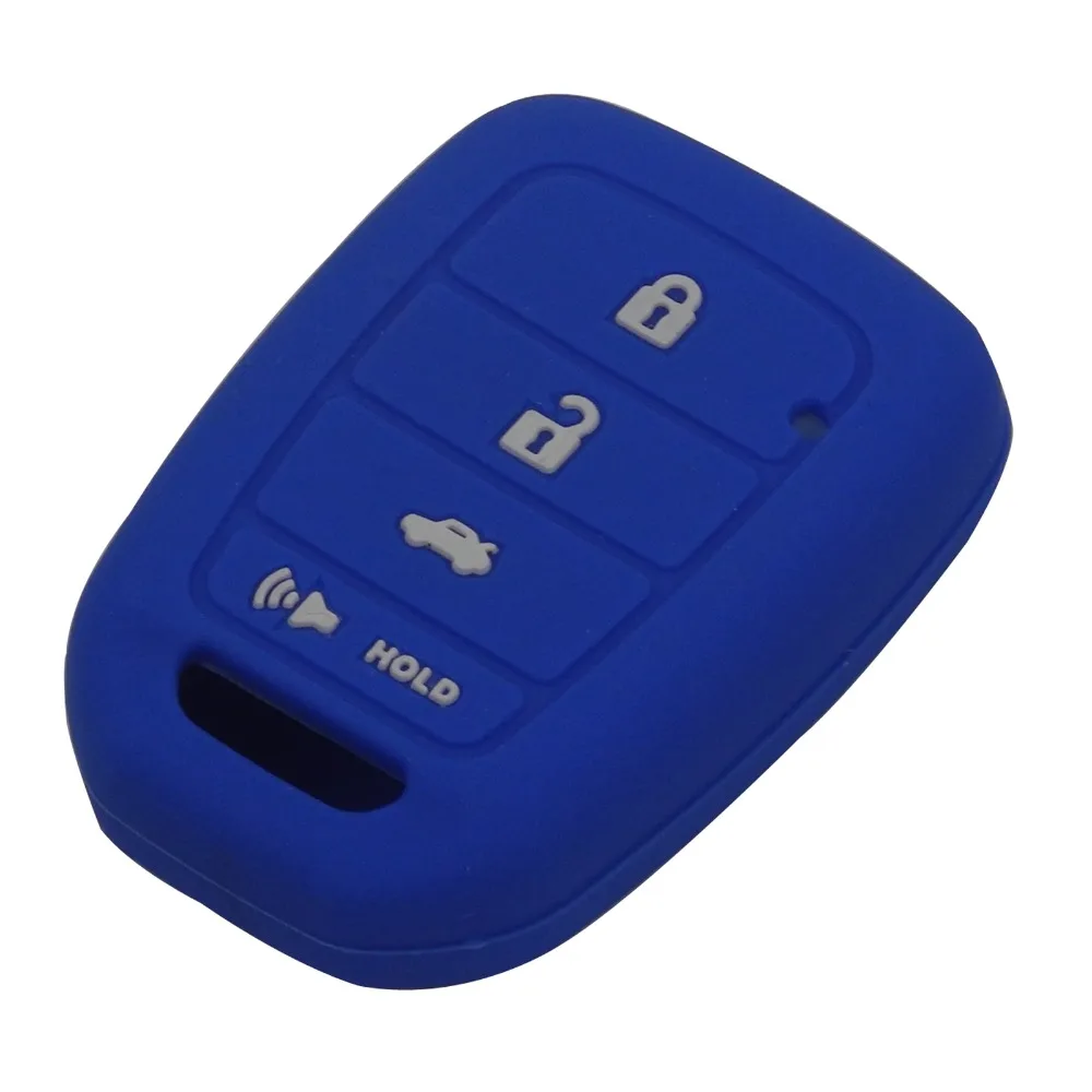 jingyuqin 4 כפתורי סיליקון המכונית FOB מפתח כיסוי flip SHELL עבור הונדה אקורד האזרחית CRV ג ' אז HR-V HRV Vezel 2015 2016 מרחוק - 1