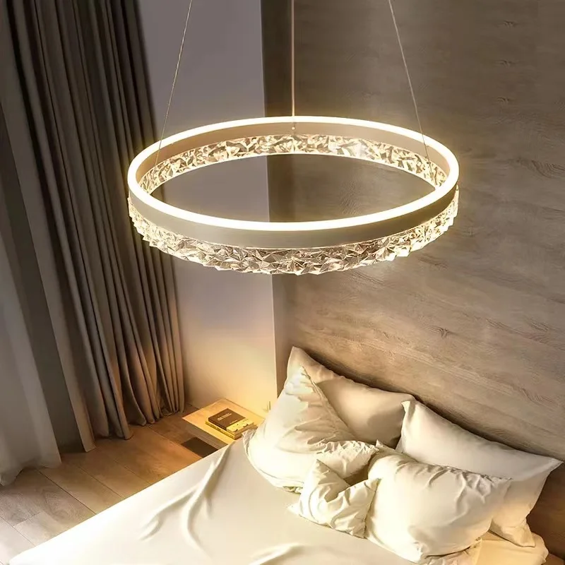 מודרנית, מינימליזם LED נברשת תאורה ביתית קריסטל טבעת תקרה נברשת סלון, חדר השינה, חדר האוכל תאורה chandeli - 1
