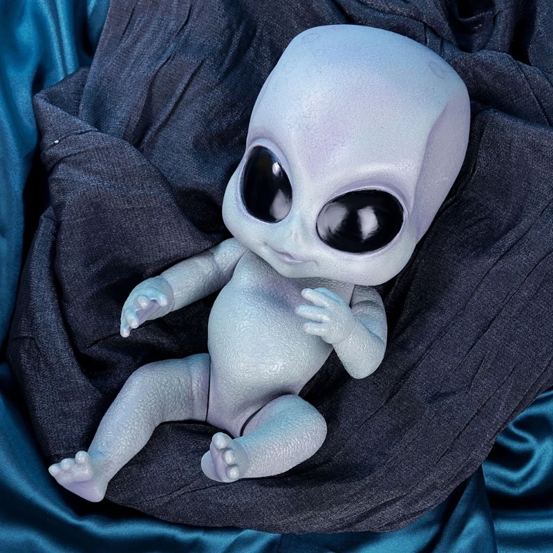 Reborns זר סימולציה תינוק חמוד סיליקון זר צעצוע Reborns גופות של חוצנים ויניל זר בובות עם עיניים גדולות - 1
