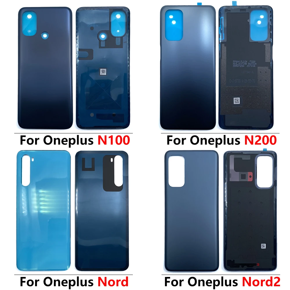 חדש הכיסוי האחורי על Oneplus 9 Pro 9R בחזרה דלת זכוכית 1+N100 N200 אחורי מכסה הסוללה דיור Case For Oneplus Nord 2 עם דבק - 1