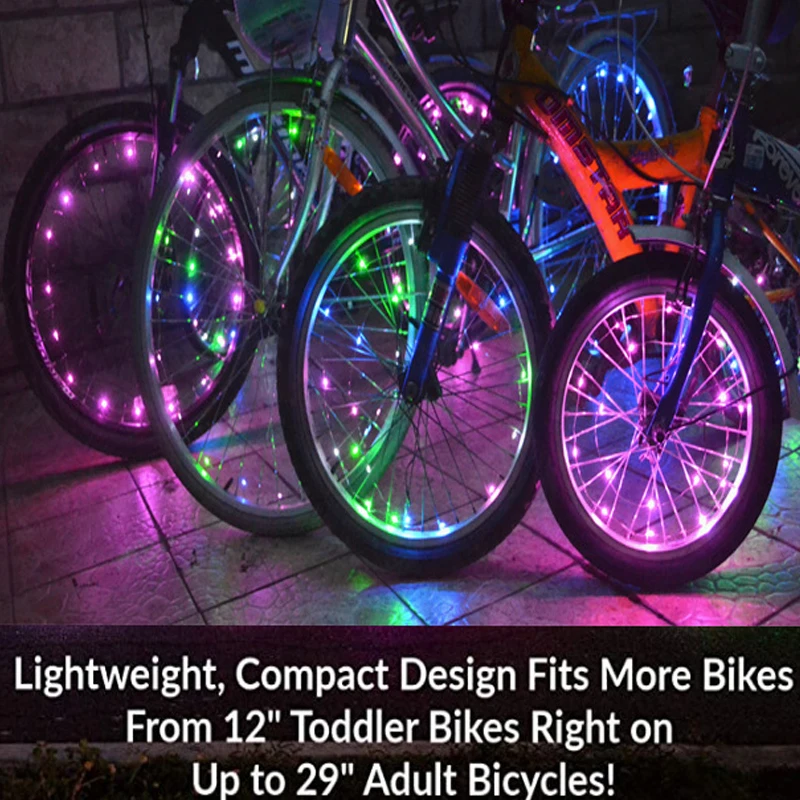 2M אופניים אורות חיצונית גלגל 20 LED מחרוזת אור רכיבה על אופניים דיבר ההגה המנורה מסיבת אורות חיצונית Luces Led Bicicleta Bisiklet - 1