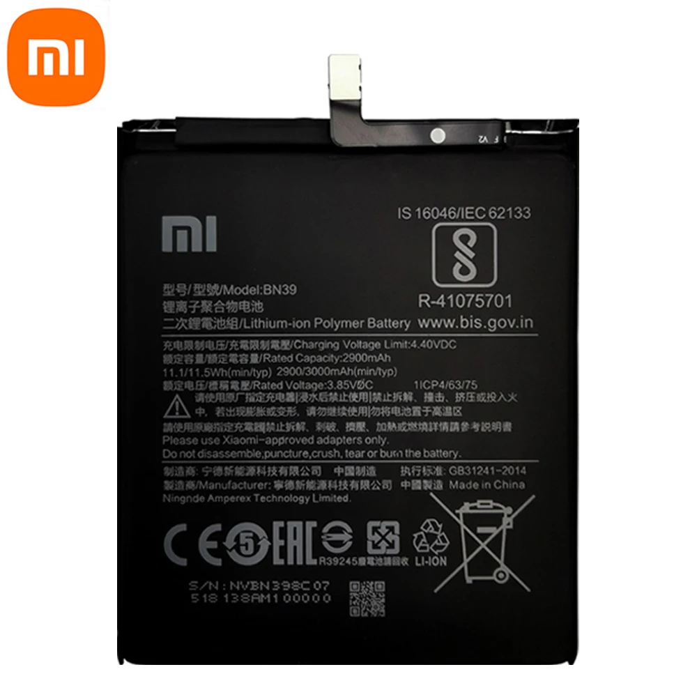 שיאו mi 100% Orginal BN39 3000mAh סוללה עבור Xiaomi Mi לשחק BN39 באיכות גבוהה הטלפון החלפת סוללות +כלים - 1