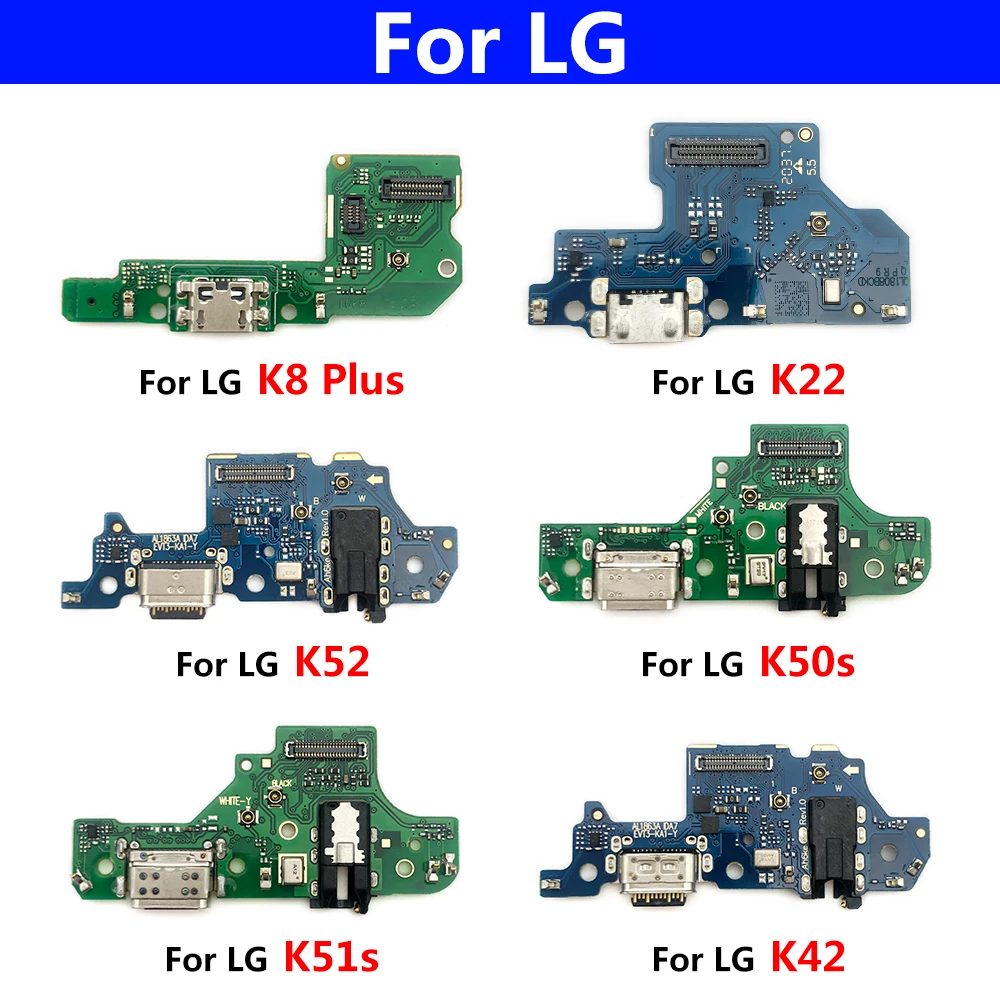 USB מיקרו יציאת הטעינה מחבר מזח מיקרופון לוח להגמיש כבלים עבור LG K22 K41S K42 K50S K51S K52 K61 K51 K8 פלוס - 1