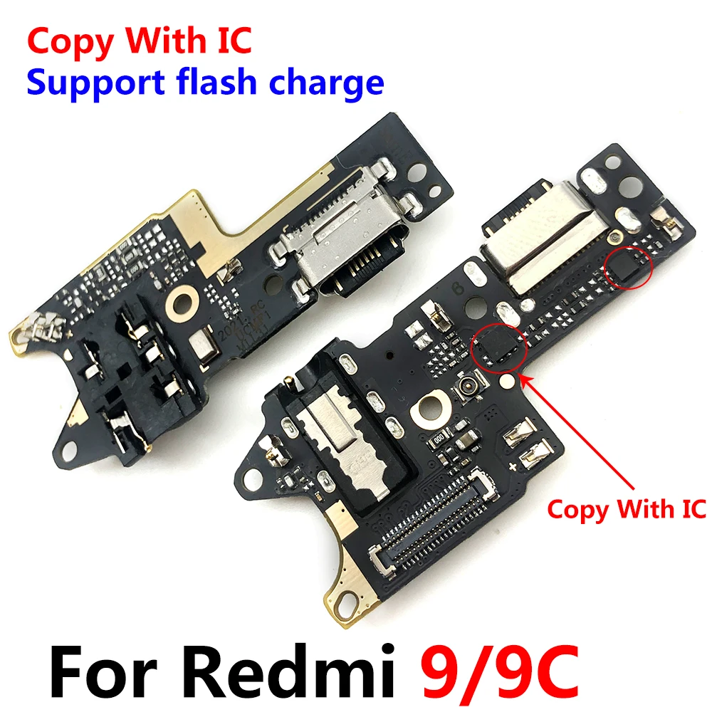 10Pcs מטען USB מחבר מזח נמל הטעינה המיקרופון להגמיש כבלים עבור Xiaomi Redmi 9 9C 9A 9T 8 8A 10 10 ראש 10A - 1