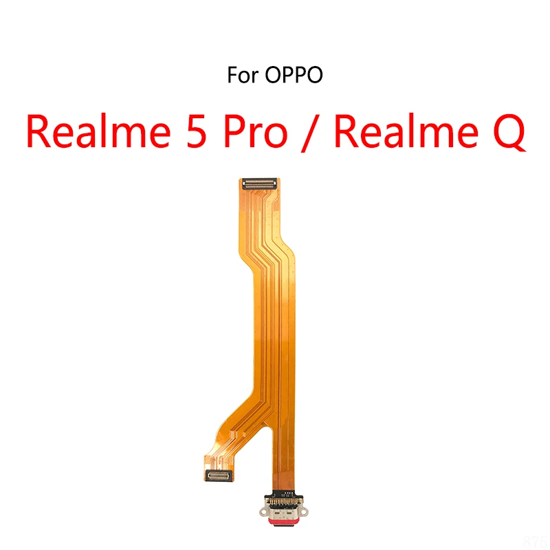 USB טעינת Dock מחבר מטען יציאת שקע ג ' ק תקע להגמיש כבלים עבור OPPO Realme 5 Pro / Realme ש - 1