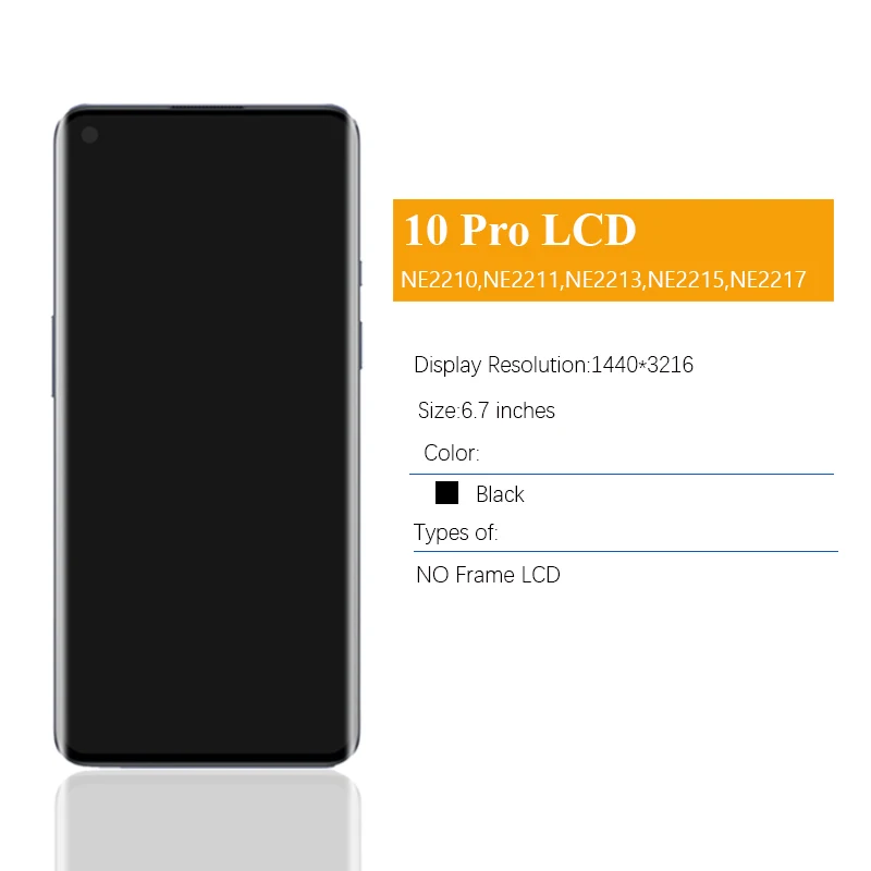 מקורי AMOLED עבור OnePlus 10 Pro תצוגת LCD מסך מגע דיגיטלית הרכבה עבור 1+10 Pro NE2210 NE2211 NE2213 NE2215 LCD - 1