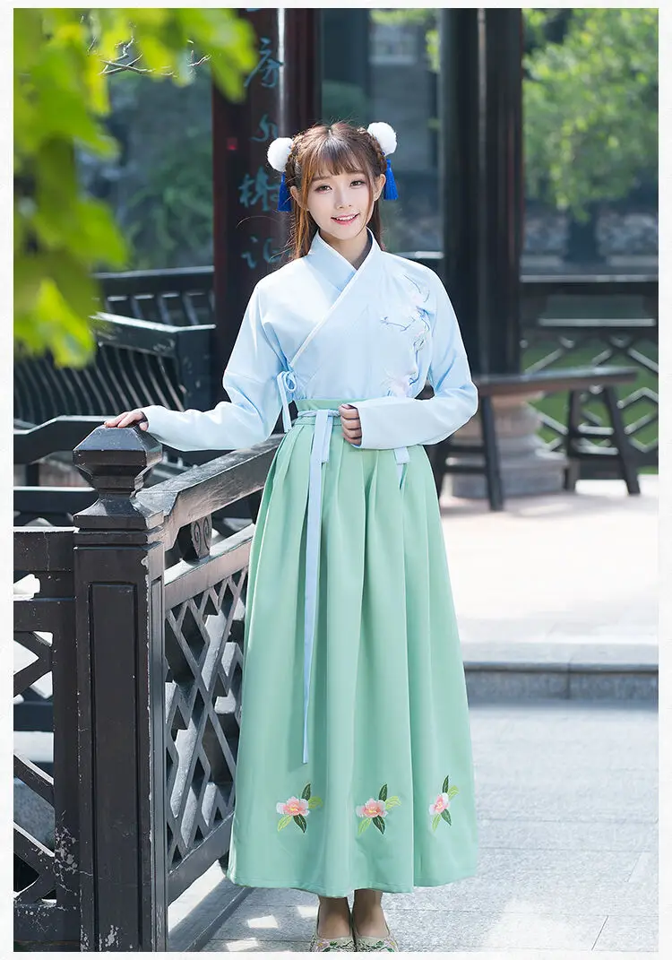 2020 חדש לנשים בנות סינית עתיקה מסורתית Hanfu נשים פיוז ' ן מודרני ההאנבוק הזה שושלת טאנג Consum השמלה - 1
