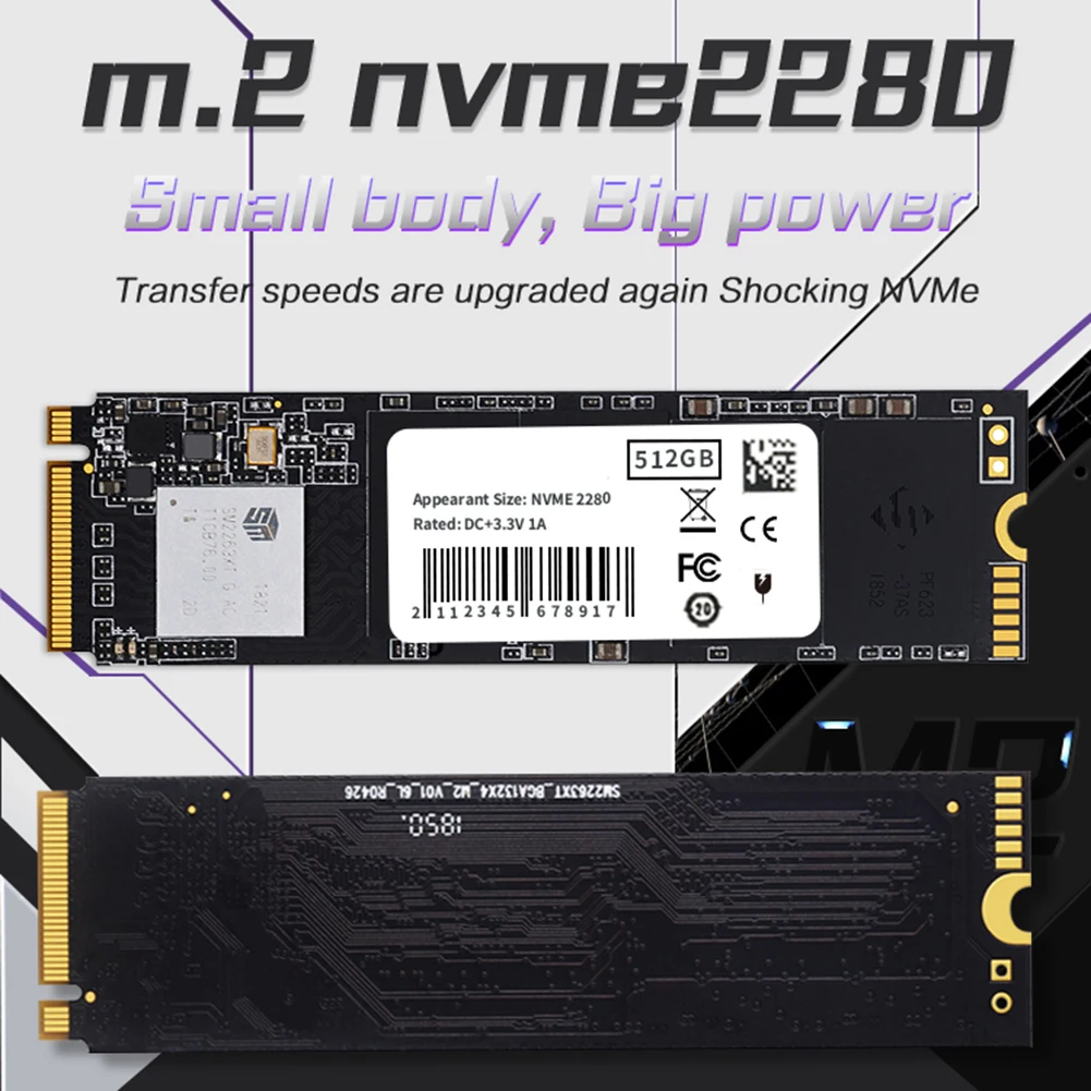 M. 2 מוצק דיסק קשיח 128G 256G 512G 1TB NVME 2280 SSD כונן קשיח 3000/2500MB/s קריאה וכתיבה מהירות התקן אחסון נייד - 2