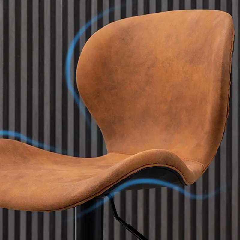 האירופי עור רף נמוך כסא מעלית מודרנית שחור יוקרה הכסא המסתובב מתכת עיצוב מינימליסטי Chaises Longues רהיטים הכיסא - 2