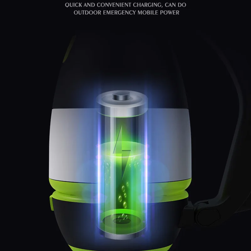 נייד קמפינג מנורה Multi-פונקצית פנס LED נטענת USB אור קמפינג מנורה חיצונית הליכה הביתה מנורת שולחן כוח הבנק - 2