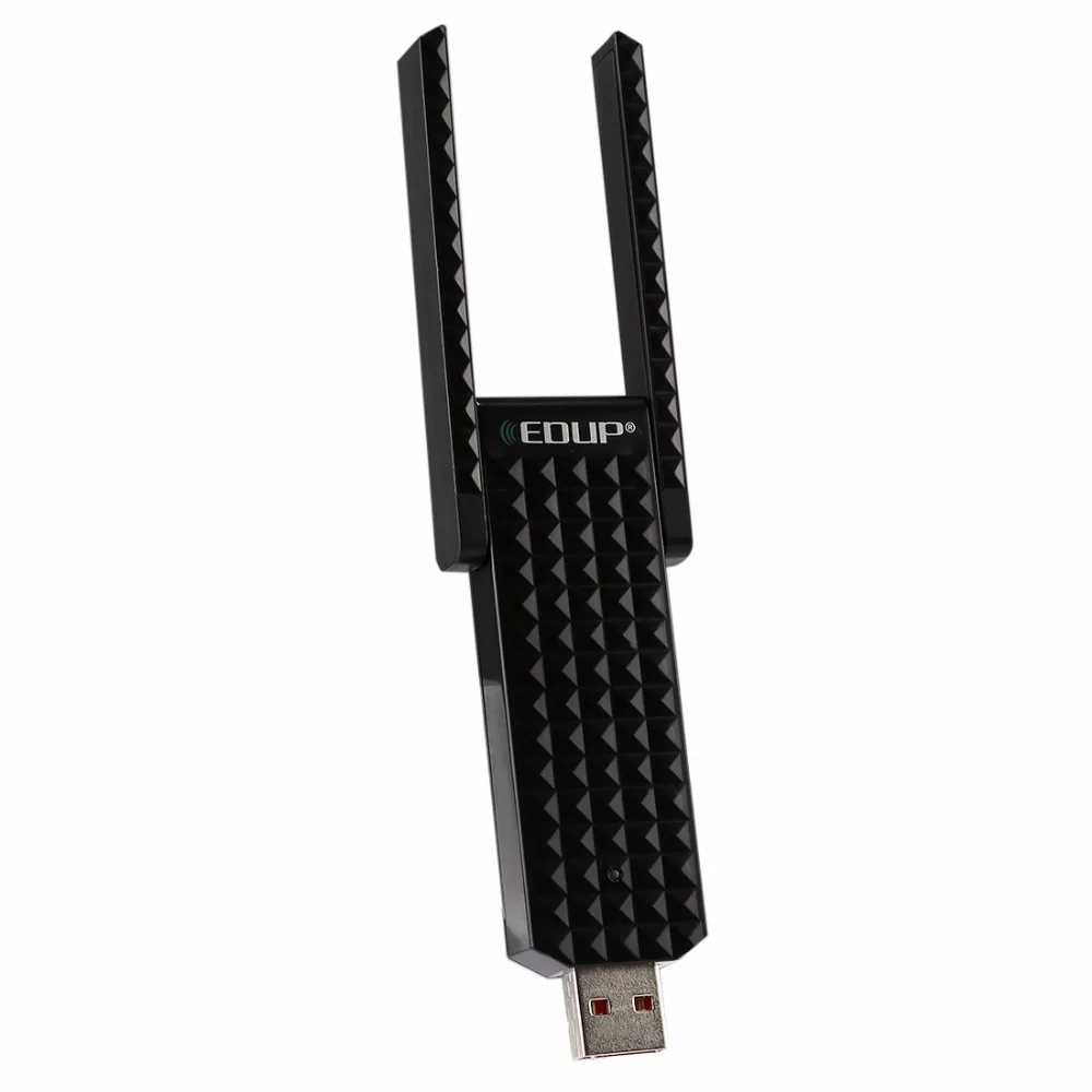 EDUP EP-AC1631 600Mbps Dual Band 11AC USB אלחוטי מתאם WiFi כרטיס רשת עם 2 אנטנות & בסיס עבור מחשב נייד / מחשב - 2
